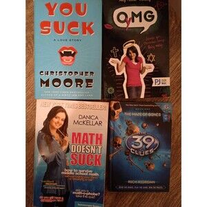 Teen Book Lot Of 4 - Vampires, Mystery, Detective, Math, Theater, Summer Camp